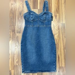 Long denim dress